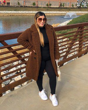 Plus Size Teddy Coat Outfit, Coats Outfit, Teddy Coat Outfit, Long Teddy Coat, Coat Outfit, Teddy Coat, Coat Outfits, Normcore, Fall Winter