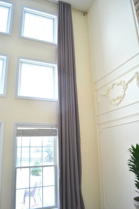 Curtains Amazon, Long Curtain Rods, Short Window Curtains, Extra Long Curtains, Insulated Drapes, Large Curtains, Dining Room Curtains, Grey Dining Room, Long Curtains