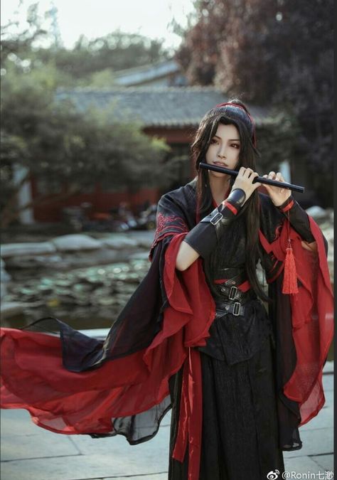 Wei Wuxian Reference, Wei Wuxian Costume, The Untamed Cosplay, Wei Wuxian Outfit, Mdzs Cosplay, Wei Wuxian Cosplay, Bbq Grilling Recipes, Hanfu Cosplay, Chinese Cosplay