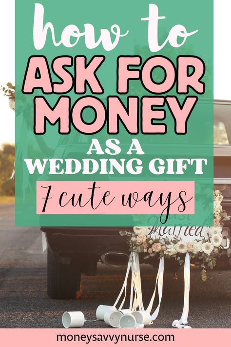 These best tips for how to ask for money instead of gifts are perfect if you are getting married and prefer a wedding registry cash fund over physical gifts! Read about cute ways to ask for money as a wedding gift and implement these wedding cash fund ideas today! Ask For Cash Wedding Gift, Cash Only Wedding Registry, Wedding Registry Honeymoon Fund, Cash Fund Registry Wording, Ask For Money Instead Of Gifts Wedding, Money Gift Ideas For Wedding, New Home Fund For Wedding, Wedding Cash Fund Ideas, Money Shower Ideas