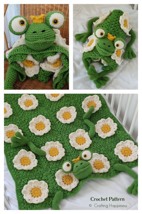 Jungle Frog Baby Blanket Free Crochet Pattern Baby Blanket Free Crochet Pattern, Crochet Frog, Animal Blanket, Diy Magazine, Manta Crochet, Blanket Yarn, Amigurumi Free Pattern, Crochet For Kids, Baby Blanket Crochet