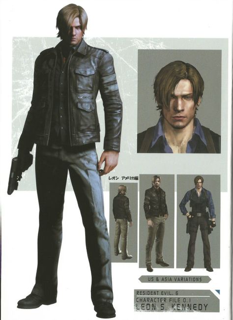 Resident Evil 6, Batman Concept, Albert Wesker, Leon Scott, Character Model Sheet, Resident Evil Leon, Evil Anime, Character Sheet, Resident Evil