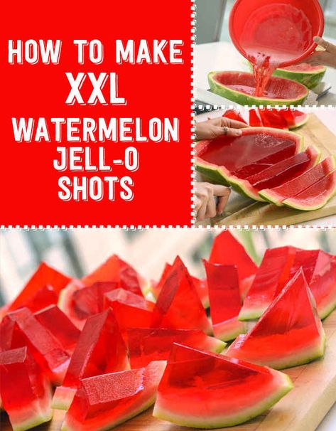 Watermelon Shots, Watermelon Jello Shots, Watermelon Jello, Jell O Shots, Jell O, Shot Recipes, Jello Shots, Party Drinks, Summer Drinks