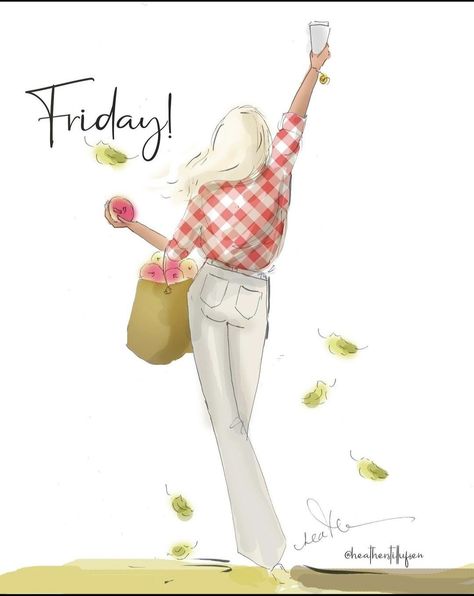 Heather Stillufsen Fall Quotes, September Illustration, Rose Hill Designs, Marilyn Quotes, Heather Stillufsen Quotes, Friday Meme, Spiced Drinks, Heather Stillufsen, Friday Love