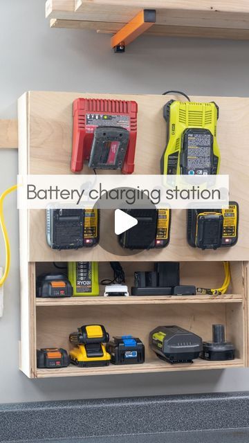 Charging Station Ideas Diy, Battery Charging Station, Charger Holder, Diy Holder, Woodworking Tips, Charging Station, Battery Charger, My Website, The Wall