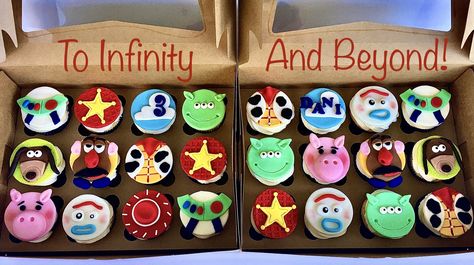 Two Infinity And Beyond Cupcakes, Fondant Cupcake Toppers, Fondant Cupcakes, Fondant Toppers, To Infinity And Beyond, Toy Story, Cupcake Toppers, Fondant, Cupcake