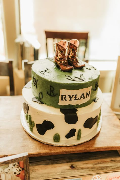 Rodeo Sheet Cake, How The West Was One Smash Cake, How The West Was One Cake, Western First Birthday Cake, How The West Was One Birthday Cake, Cow Themed First Birthday Boy, Cow First Birthday Boys, My First Rodeo Birthday Boy Cake, Holy Cow Im One Birthday Boy