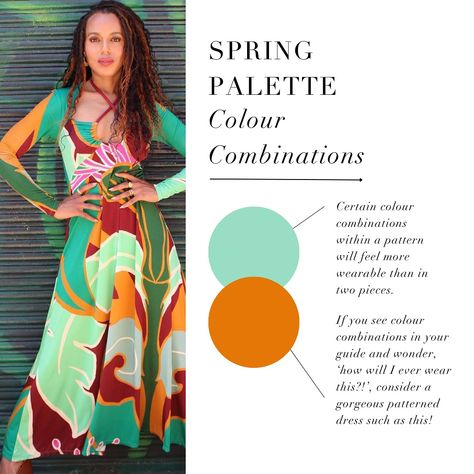 A look at Spring Colour combinations in color analysis Bright Spring Colour Combinations, Spring Color Palette Fashion, Season Palette, Season Analysis, True Spring Color Palette, True Spring Colors, Classic Mood, True Spring, Colour Analysis