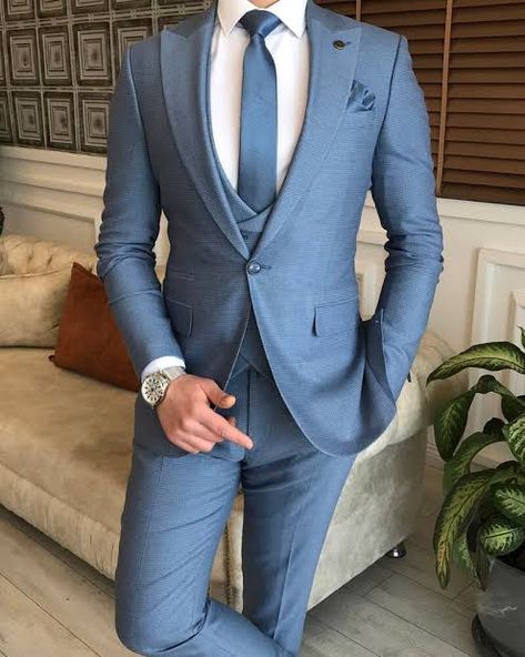 https://encrypted-tbn0.gstatic.com/images?q=tbn:ANd9GcSfmLw__B4AtoTB4fbreO01By7GmNUeAiQxBw&usqp=CAU Light Blue Suit Men, Blazer Waistcoat, Blue Slim Fit Suit, Light Blue Suit, Blue Suit Men, Suit Men, Lapel Jacket, Slim Fit Suit, Well Dressed Men