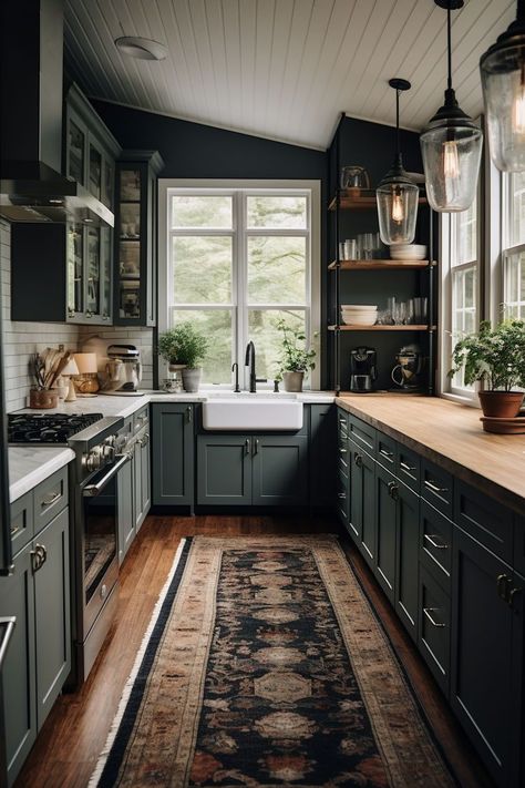 Experience the rustic charm and cozy ambiance of moody farmhouse kitchen designs, blending modern functionality with timeless appeal. Embrace the allure of dark hues, natural textures, and vintage accents to create a captivating space that exudes warmth and character.