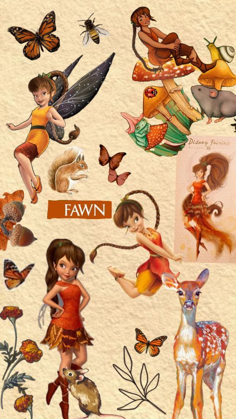 #fawn#tinkerbellfairies #nature #fawntinkerbell #art #animal #leaf #wallpaper Fawn Tinkerbell Costume Ideas, Disney Fairies Fawn, Fawn Tinkerbell Costume, Fawn From Tinkerbell, Fawn Tinkerbell Aesthetic, Fawn Pixie Hollow, Fawn Tinkerbell, Fawn Wallpaper, Pixie Hallow