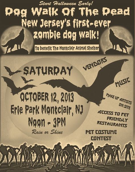 Dog Walk of the Dead: NJ's 1st ever Zombie Dog Walk. Fundraiser, Adoption & Fun! Animal Shelter Fundraiser, Animal Rescue Fundraising, Dog Fundraiser, Zombie Dog, Pet Adoption Event, Dog White, Dog Walk, Fundraising Events, Event Ideas