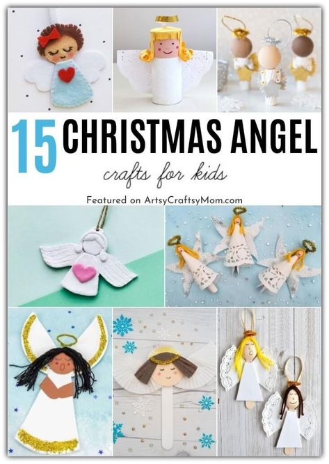 Get ready for the holiday season with these gorgeous angel crafts for kids! Learn how to make angels out of craft sticks, paper plates, and more! Easy Angel Crafts For Kids, Make An Angel Craft, Angel Craft For Preschooler, Angel Crafts For Kids, Paper Plate Angels Craft For Kids, Preschool Angel Crafts Simple, Paper Angels Diy, Angel Kids, Christmas Angel Crafts