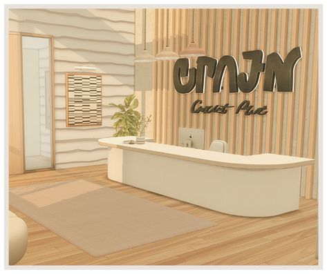 Sims 4 Front Desk Cc, Sims 4 Office Build, Sims 4 Cc Office Decor, Sims 4 Model Agency, Sims 4 Office Building Lot, Sims 4 Reception Desk Cc, Sims 4 Cc Office Furniture Ideas, Ts4 Office Cc, Sims 4 Cc Furniture Office