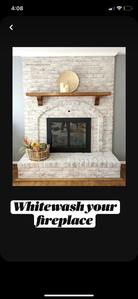 Tali Roth, White Wash Brick Fireplace, Gray Living Room, Fireplace Redo, Painted Brick Fireplace, Residence Design, Brick Fireplace Makeover, White Wash Brick, Living Room Ideas Farmhouse