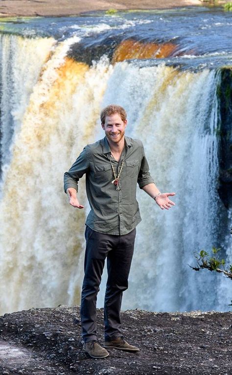 Prince Harry from The Big Picture: Today's Hot Photos | E! Online Kaieteur Falls, Prince Harry Pictures, Heavy Is The Crown, Princ Harry, Prince Harry Of Wales, Prince Harry Photos, Prins William, Prinz Charles, Prins Harry