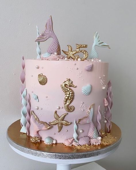 Mermaid Cake 1 Tier, Mermaid Theme Party Cake, Mermaid Princess Cake Ideas, Heart Shaped Mermaid Cake, Mermaid Cake For Adults, Minimal Mermaid Cake, Mermaid Birthday Cakes For Girls Kids, Elegant Mermaid Cake, Mermaid Cake 4th Birthday