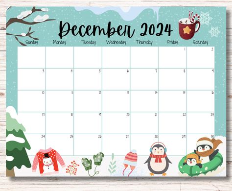 Calendario Aesthetic, Fillable Calendar, December Planner, Routine Cards, Holiday Schedule, Classroom Calendar, Kids Planner, School Calendar, December 25