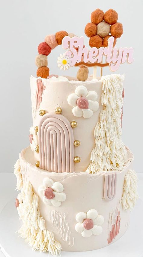 Two Groovy Shag Cake, Groovy Shag Cake, Groovy Cake Ideas, Groovy One Cake, Groovy Birthday Cake, Shag Cake, 70 Cake, Creative Cake Ideas, Cake Ideas For Birthday