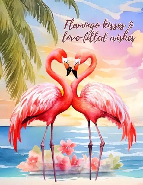 A beautiful tropical setting where two flamingos share a tender moment. This design translates that warm, loving sentiment onto your planner. Flamingo Quotes, Flamingos Quote, Planning Goals, Flamingo Love, Romantic Valentines Day, Planner Covers, Day Planner, Romantic Valentine, Day Planners