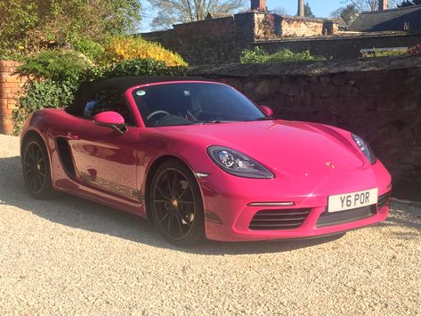 Boxster Ruby Star Porsche 811, Ruby Star Porsche, Porsche Mom, Porsche Roadster, Porsche Cabriolet, Pink Porsche, Pink Cars, Porsche 718 Boxster, Porsche 718 Cayman