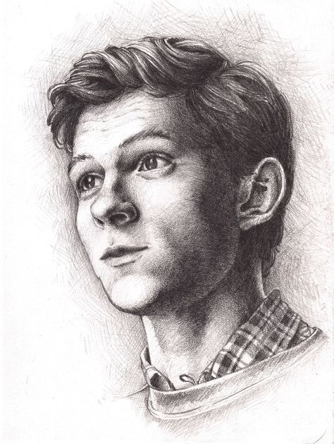 Tom Holland Peter Parker pencil art portrait Spiderman Sketches, Art Is Dead, Holland Art, Face Anatomy, Celebrity Portraits Drawing, Pen Art Drawings, Tom Holland Peter Parker, Marvel Drawings, Tom Holland Spiderman