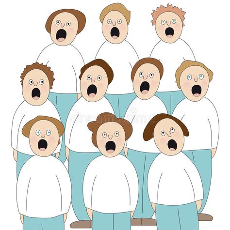 Choir Illustration, Illustration Of People, Choir Singing, People Singing, Happy New Year Gif, New Year Gif, Choir, Stock Photography, Vector Art