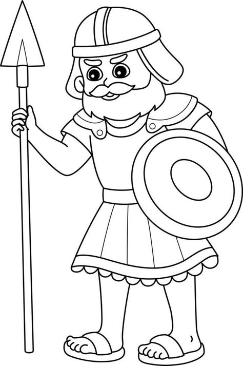 Goliath Coloring Page, David And Goliath Craft, Ear Drawing, Kid Drawing, How To Draw Ears, Minimalist Kids, David And Goliath, Drawing Videos, Life Size