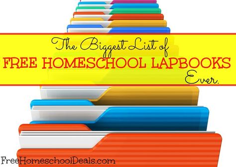 The BIGGEST List of FREE HOMESCHOOL LAPBOOKS - Ever! Homeschool Lapbooks, Homeschool Notebooking, Lapbook Ideas, Lap Books, Free Homeschool Curriculum, Free Homeschool Resources, Lap Book, Homeschool Freebies, Homeschooling Resources