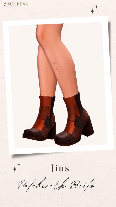 🤍Creds: Fully to @jius-sims , original Sims 4 creations here 🤍Info: Converted by yours truly NON RECOLORABLE!! only 1 swatch ! Recolorable YA / AF Everyday, formal & outerwear Custom Thumbn… Sims 4 Cc Doc Martens, Sims 4 Cc Boots, Jius Sims, Sims 3 Cc Clothes, Formal Outerwear, Patchwork Boots, Cc Clothes, Sims 4 Cc, Sims 3