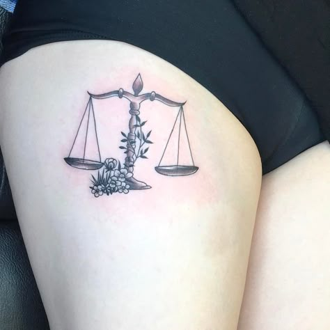 Scales Of Justice Tattoo, Libra Sign Tattoos, Powerful Tattoos, Justice Tattoo, Astrology Tattoo, Libra Tattoo, Scale Tattoo, Scales Of Justice, Zodiac Tattoos