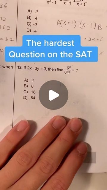 Sat Notes, Sat Exam, Math Made Easy, Math Book, College Acceptance, Hard Questions, Math Tutor, Finals Week, University School