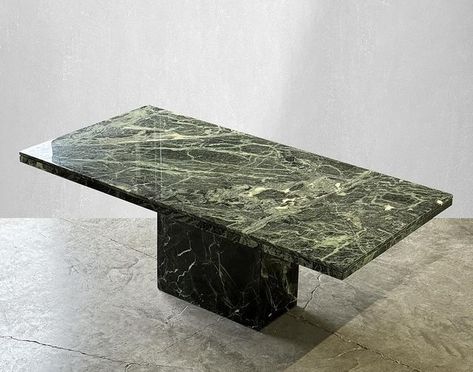 The Goods | Back by popular demand… Vintage Italian Serpentine Green Marble Dining Table C. 1980 Rectangular serpentine green marble table with… | Instagram Green Marble Dining Table, Green Marble Table, Marble Dining Table, Different Shades Of Green, Marble Dining, Dining Table Marble, Green Marble, Marble Table, Vintage Italian