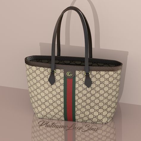 Sims 4 Luxury, Sims 4 Clutter, Pelo Sims, The Sims 4 Packs, Sims 4 Cc Folder, Medium Tote Bag, Gucci Ophidia, Sims 4 Cc Furniture, Gucci Jewelry