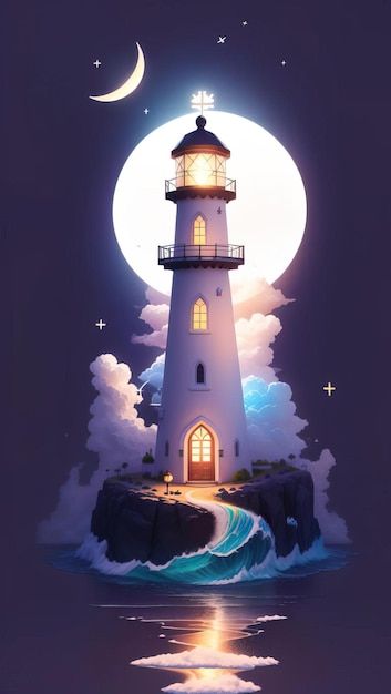 Photo seaside serenity a captivating coa... | Premium Photo #Freepik #photo #lighthouse #beacon #light-house #sea-illustration Skylight Living Room, Skylight Architecture, Skylight Bedroom, Modern Skylights, Lighthouse Illustration, Skylight Bathroom, Skylight Shade, Roof Skylight, Skylight Window