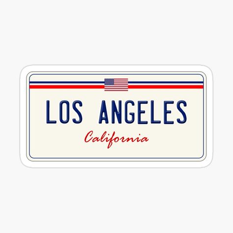 California Stickers, License Plate Sticker, Usa Stickers, Brandy Melville Stickers, Macbook Air Stickers, California Logo, California Retro, Mini Pastel, Preppy Stickers