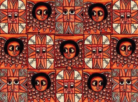 Coptic Art Pattern, Rastafari Art, Dutch Cookies, Church Interior Design, Church Pictures, Letterhead Design, Religious Icons, Creative Painting, African Pattern