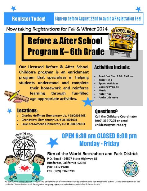 2014-2015 Before & After School Program Before And After School Program Ideas, Before And After School, Daycare Director, After School Care, Childcare Business, Daycare Ideas, School Sets, Afterschool Activities, Program Ideas