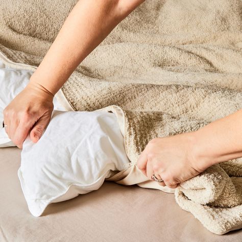 How to Wash a Down Comforter (Because It’s Probably Time) on Food52 Washing Down Comforter, Weighted Comforter, Laundry Balls, Gray Duvet Cover, Down Comforters, Heavy Blanket, Pipe Furniture, Wool Balls, Down Comforter