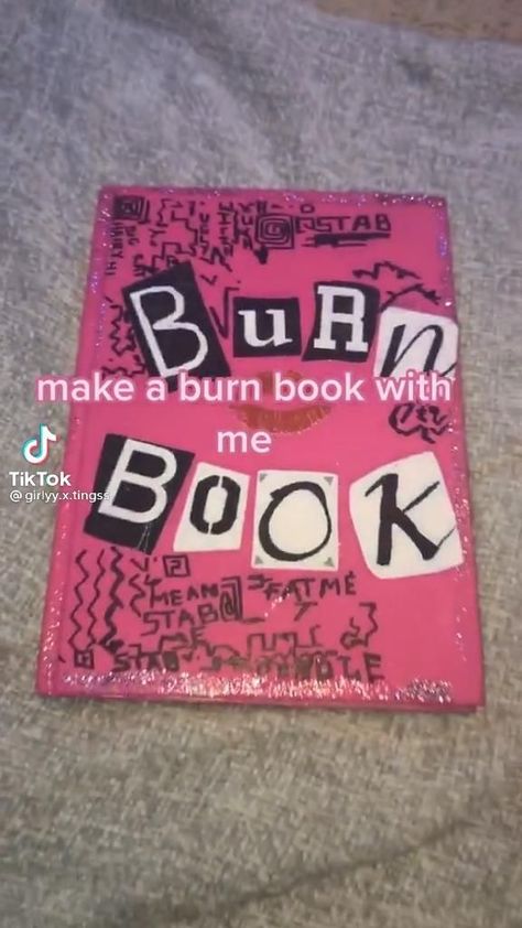 Mean Girls Burn Book, Proposals Ideas, Fun Sleepover Ideas, Sleepover Things To Do, Burn Book, Hoco Proposals, Hoco Proposals Ideas, Kraf Diy, Fun Easy Crafts