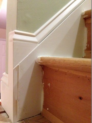 Trimming Stair Skirt Stairway Trim Ideas, Stairs Design Granite, Stair Skirt, Staircase Molding, Stairs Skirting, Stairs Trim, Baseboard Styles, Trim Carpentry, Trim Ideas