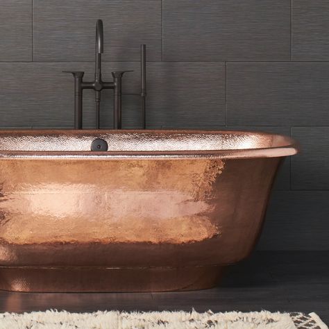 Luxurious Freestanding Copper Bathtubs | Native Trails Copper Tub Bathroom, Copper Soaker Tub, Hammered Copper Tub, Copper Soaking Tub, Soaker Bathtub, Copper Bathtub, Bathtub Shower Combo, Soaking Tubs, Copper Tub