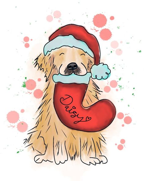 Have a Golden Christmas 🧡💛 🎄 Designed & created by Me 😁 on procreate!! #procreate #art #artist #dogart #dog #dogsofinstagram #goldenretriever #retriever #goldenretrievers #christmas #christmasart #smallbusiness #businessowner #orpington #bromley Golden Retriever Drawing, Christmas Golden Retriever, Golden Retriever Christmas, Golden Christmas, Procreate Art, Christmas Design, Christmas Art, Dog Art, Art Artist