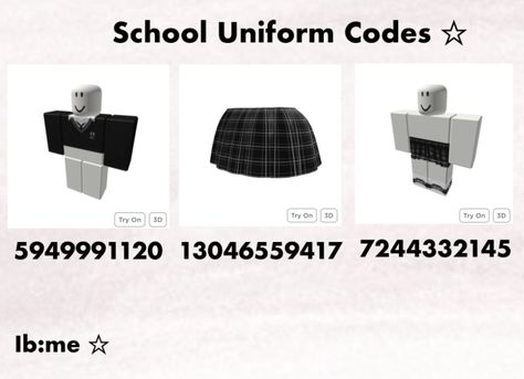 (Background not mine) This is a school uniform code for Berry Ave snd Bloxburg ☆ School Code Outfit, Roblox Bloxburg School Outfit Codes, Roblox Id Codes For Clothes School, Black Shirt Bloxburg Code, School Uniforms Berry Ave, School Uniforms Codes Berry Ave, Roblox School Id Codes, Bloxburg School Clothes Codes, School Outfits Bloxburg