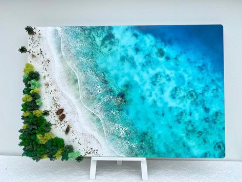 3D resin ocean painting Size : 70*110cm #minart #3dpainting #resinpainting #artgallery 3d Painting, Dior Beauty, Resin Painting, Ocean Painting, Ocean Art, Blue Art, Resin Art, Art Gallery, Dior