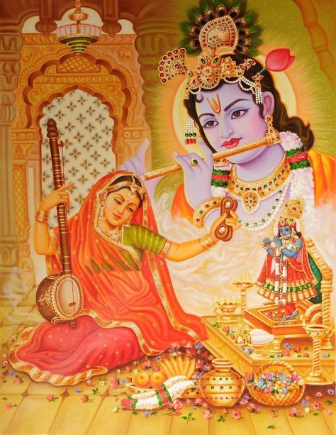 God And Goddess, Krishna Avatar, Ancient Indian Architecture, Indian Art Gallery, Radha Krishna Wallpaper, Radha Krishna Images, North India, Krishna Painting, Krishna Pictures