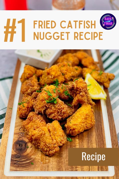 This is the #1 Fried Catfish Nugget recipe. Step by step recipe video guide you to make this DELICIOUS recipe. Deep Fried Catfish Nuggets, Air Fried Catfish Nuggets, Catfish Nugget Recipes Fried, Catfish Nugget Recipes Air Fryer, Catfish Breading Recipes, Catfish Nugget Recipes, Catfish Nuggets Recipes, Fried Catfish Nuggets, How To Cook Catfish