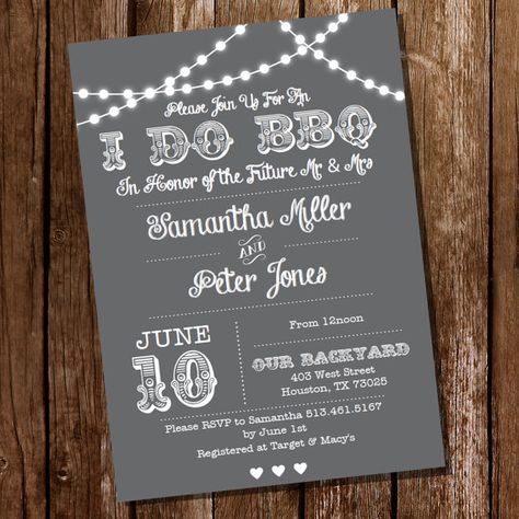 I Do BBQ lnvitation  Gray Engagement Invitation  Instantly Engagement Party Bbq, Engagement Party Invitation Cards, Bbq Party Invitations, I Do Bbq, Bbq Invitation, Invitation Maker, Business Invitation, Party Invitations Printable, Simple Invitation