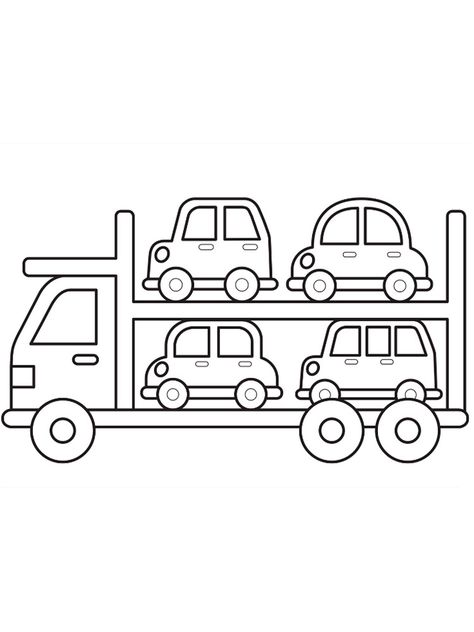 Transportation Coloring Pages, Transportation Worksheet, Transportation Preschool, Keeping Kids Busy, Kindergarten Reading Worksheets, Coloring Contest, Cars Coloring Pages, Car Carrier, Easy Drawings For Kids