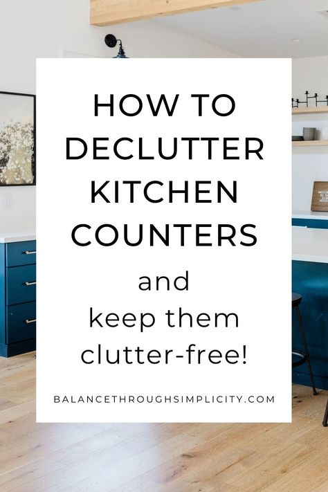 Declutter Kitchen Countertops, Declutter Kitchen Counter, Cleaning Schedules, Counter Clutter, Clutter Free Kitchen, Kitchen Counter Organization, Declutter Kitchen, Counter Organization, Organized Kitchen